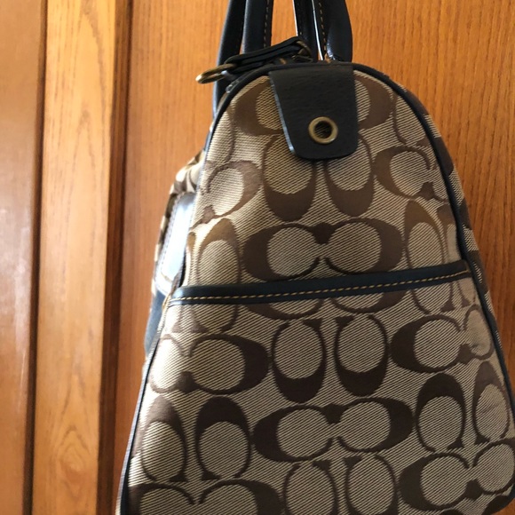 Coach Special Edition Navy Suede Satchel #5064 - Picture 5 of 7